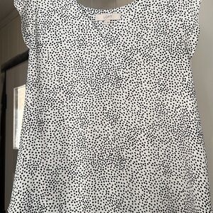 LOFT Monochrome Dotted Top